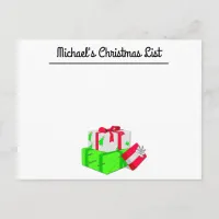 Postcard from Santa Claus and Christmas Wishlist