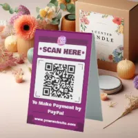 QR Code Payment | Scan to Pay Business Logo Table Tent Sign