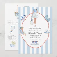 Game, Set, Beach Bach Coastal Tennis Bachelorette Invitation