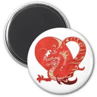 Dragon Heart Valentine Magnet