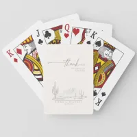 Desert Vibes Wedding Thank You Landscape ID1019 Poker Cards