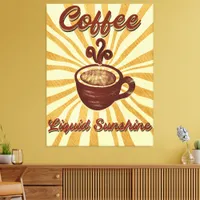 Retro Coffee Liquid Sunshine-Vintage Coffee Canvas Print