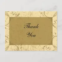 Distressed and Elegant Thank You Postcard