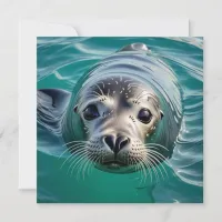 Cute Seal Sticking Head out of Water 