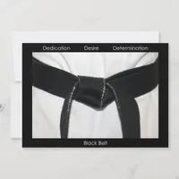 Dedication Martial Arts Black Belt Test Invitation