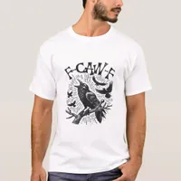 Gothic Crow F-Caw-F Humor Funny Essential Retro Cl T-Shirt