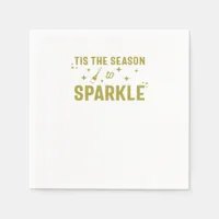 Tis The Season To Sparkle - Funny Sparkling Wine H Napkins