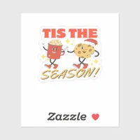 Tis The Season Christmas Retro Characters Sticker
