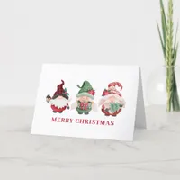 Cute Christmas Gnomes Holiday Card