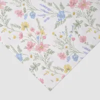 Pink Yellow Blue Wildflowers Watercolor Style Tissue Paper