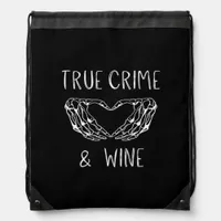 Crime And Wine Skeleton Hands  Drawstring Bag