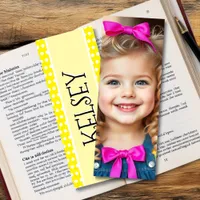 Personalized Name and Photo Polka Dot Bookmarks