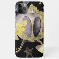 *~*  Gold Glitter Fantasy Stars Carriage Castle iPhone 11 Pro Max Case