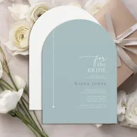 Simply Chic Bridal Shower Dusty Teal Arch ID1046 Invitation