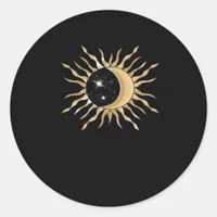 Whimsigoth Sun Moon Space Classic Classic Round Sticker
