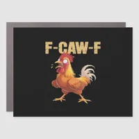 Funny F-Caw-F Crow Humor Gothic Car Magnet