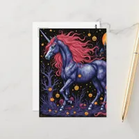 Halloween Unicorn Postcard