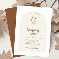 Modern Floral Friendsgiving Dinner Invite