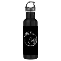 F-Caw-F Funny Wordplay Quote Retro Style Stainless Steel Water Bottle