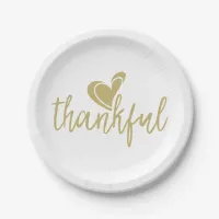 thankful heart thanksgiving paper plates