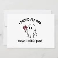 Halloween Cute Ghost Boo Maid of Honor Proposal Card