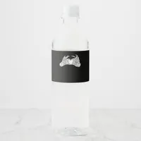 Skeleton Heart Hands - Light Water Bottle Label
