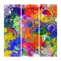 Disco Ball Electricity Fluid Art 