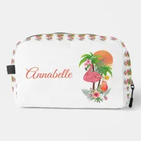 Pink Flamingo Tropical Vacation Print Cut Sew Bag