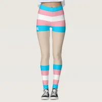 Trans Pride Faux Shorts & Legs  Leggings