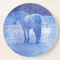 Purple Equine Sandstone Coaster