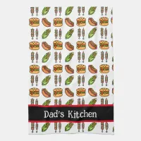 Best Dad Ever Cute Barbecue Foods Kitchen Towel