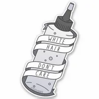 Cute White Hair Dye Bottle Cartoon Sticker