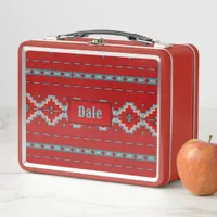 Southwest Mesas Red & Turquoise Metal Lunch Box