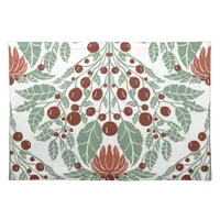Art Nouveau Botanical–Vintage Floral Scallop  Cloth Placemat