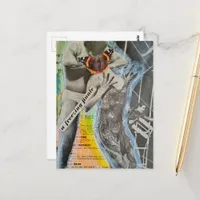 Retro Ballet couple finale collage art Postcard