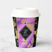 Elegant 47th Amethyst Wedding Anniversary Paper Cups