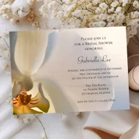 White Orchid Elegance Bridal Shower Invitation