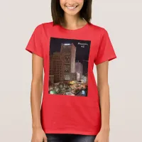 Phoenix Arizona at Night Skyscrapers Womens T-Shirt