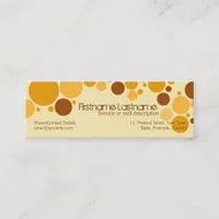 Retro Cream Bubbles MiniBusiness Card