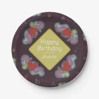 Music Lover Doodles Theme Birthday Party Yellow Paper Plates