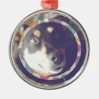 dog Digital Art Metal Ornament
