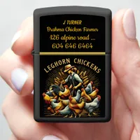 Caring for Leghorn Chickens in the Countryside Zippo Lighter