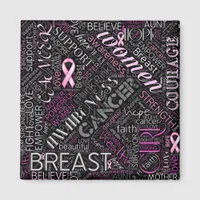 Breast Cancer Awareness Word Cloud ID261 Magnet