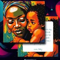 Happy Mother's Day | Abstract Mother and Child Card