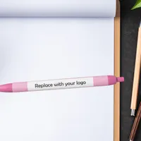 Pink corporate business logo pen