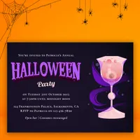 Adult Costumes & Cocktail Halloween Party Invitation