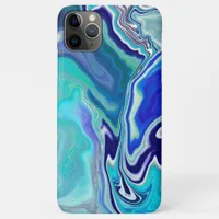 Blue and Teal Marble Waves   iPhone 11 Pro Max Case
