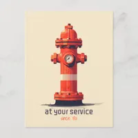 Orange Fire Hydrant Postcard