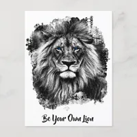 *~* Artsy AP23 Artistic Painting  SILVER LION Postcard