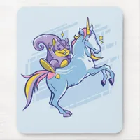 Chipmunk and Unicorn, Magical Friends Mouse Pad